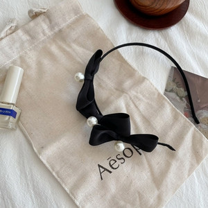 Fflacell, elegant, retro, catifea neagră, agrafă cu fundă, coreeană, cu fundă neagră, bentite pentru cap pentru femei, cadouri de petrecere pentru fete