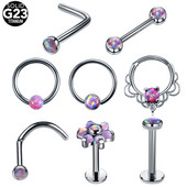 1 db titán opál38 CBR fül Tragus Helix porc piercingek opál orr csavaros gyűrűk Septum Clicker Daith fülbevaló Labret ékszer