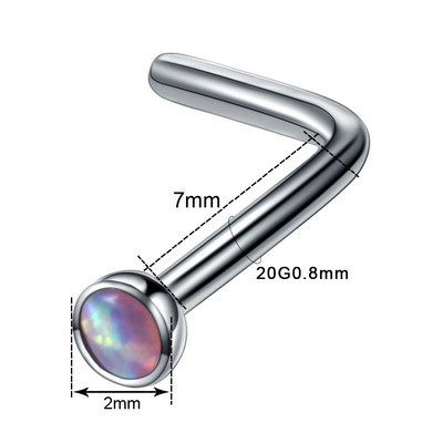 1 db titán opál38 CBR fül Tragus Helix porc piercingek opál orr csavaros gyűrűk Septum Clicker Daith fülbevaló Labret ékszer