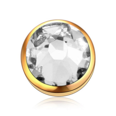 1PC G23 Titan Micro Dermal Anchor Top rotund Clear Gem Skin Diver Implant Jeweled Piercing Ascunde Inele Atașare Bijuterii pentru corp