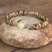 Női Férfi Kézzel Készített Barátság Ékszerek Orgonite fonott karkötő Boho Yoga Gyöngyös Charm Warp Karkötő