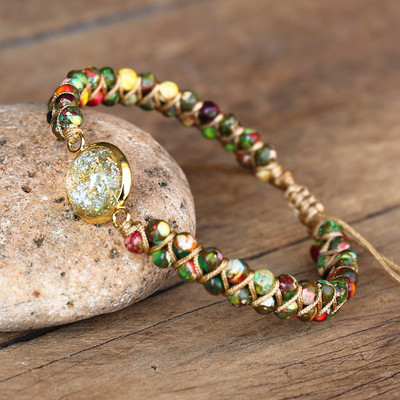 Női Férfi Kézzel Készített Barátság Ékszerek Orgonite fonott karkötő Boho Yoga Gyöngyös Charm Warp Karkötő
