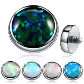 1PC 100% Titan Opal de Foc Micro Piercing Dermal Anchor Top Skin Diver înlocuibil 4mm Tops Piercing Sexy Body Jewelry
