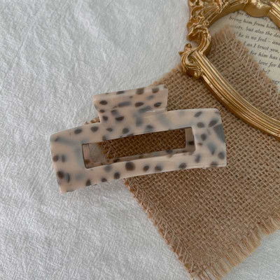 Gheare de păr geometrice din acetat 2021, dimensiune mare, pătrată, cleme de crabi, cleme de păr din boabe de leopard, pentru femei, accesorii de păr la modă