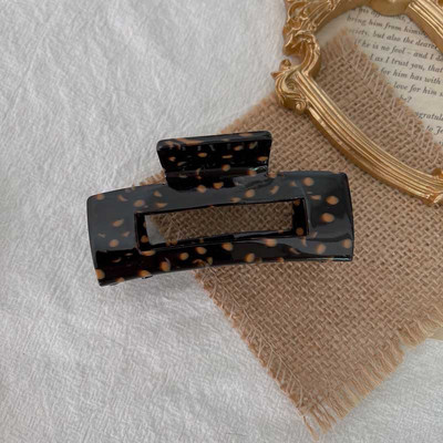 Gheare de păr geometrice din acetat 2021, dimensiune mare, pătrată, cleme de crabi, cleme de păr din boabe de leopard, pentru femei, accesorii de păr la modă