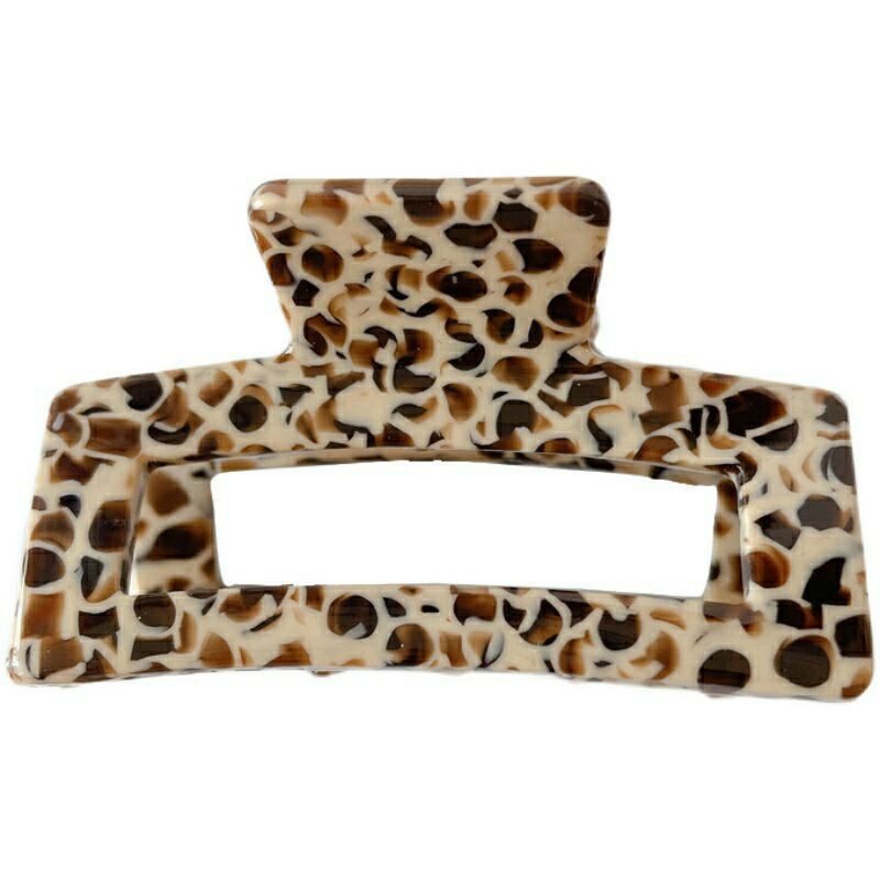 Gheare de păr geometrice din acetat 2021, dimensiune mare, pătrată, cleme de crabi, cleme de păr din boabe de leopard, pentru femei, accesorii de păr la modă