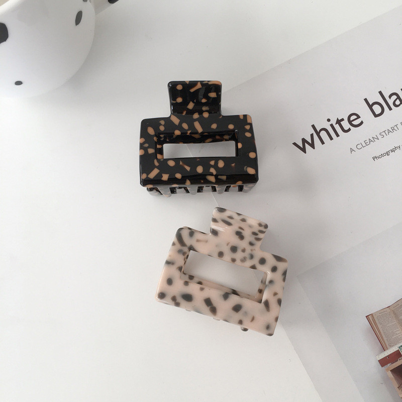 Gheare de păr geometrice din acetat 2021, dimensiune mare, pătrată, cleme de crabi, cleme de păr din boabe de leopard, pentru femei, accesorii de păr la modă