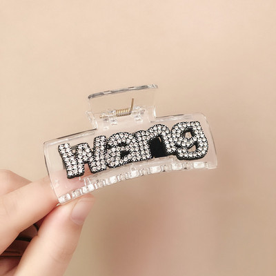 Agrafe pentru gheare de păr negru coreean pentru femei Accesorii pentru crabi Agrafă cu gheare cu strasuri Agrafe pentru clemă de crab Bijuterii de modă