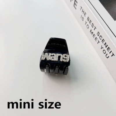 Agrafe pentru gheare de păr negru coreean pentru femei Accesorii pentru crabi Agrafă cu gheare cu strasuri Agrafe pentru clemă de crab Bijuterii de modă