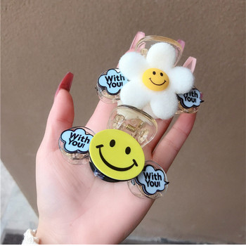 FFLACELL Κορεάτικο νέο χαριτωμένο καρτούν Bow Smiley Face Flower Resin Αξεσουάρ φουρκέτας για γυναίκες κορίτσια