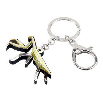 Bonsny Acrylic Novelty Mantis Devil Horse Keychains Holder Μπρελόκ Θήκη ζωικών κοσμημάτων Δώρο για γυναίκες κορίτσια Τσάντα μενταγιόν πορτοφόλι αυτοκινήτου