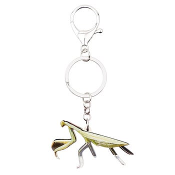 Bonsny Acrylic Novelty Mantis Devil Horse Keychains Holder Μπρελόκ Θήκη ζωικών κοσμημάτων Δώρο για γυναίκες κορίτσια Τσάντα μενταγιόν πορτοφόλι αυτοκινήτου