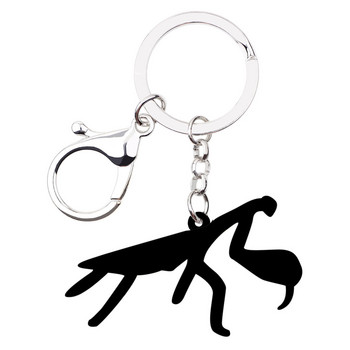 Bonsny Acrylic Novelty Mantis Devil Horse Keychains Holder Μπρελόκ Θήκη ζωικών κοσμημάτων Δώρο για γυναίκες κορίτσια Τσάντα μενταγιόν πορτοφόλι αυτοκινήτου