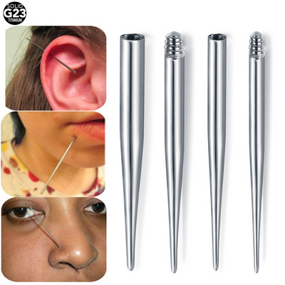 1PC titan inserție pin conic filetat ureche conic labret buză nas mamelon dermal pull pin instrumente corp piercing bijuterii