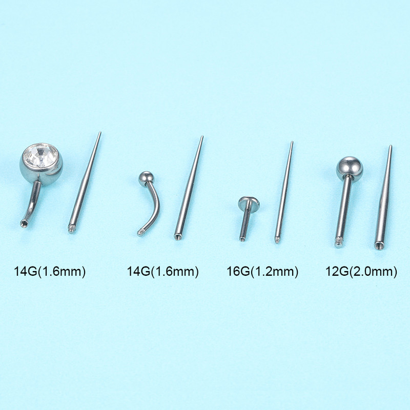 1PC titan inserție pin conic filetat ureche conic labret buză nas mamelon dermal pull pin instrumente corp piercing bijuterii