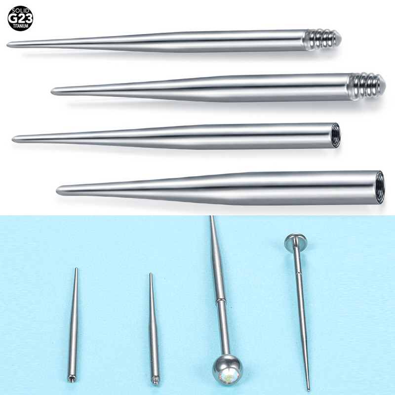 1PC titan inserție pin conic filetat ureche conic labret buză nas mamelon dermal pull pin instrumente corp piercing bijuterii