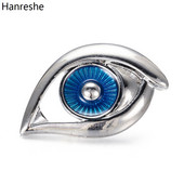 Hanreshe Eye model broșă email pin de culoare argintie aliaj de zinc metal rever accesorii medicale bijuterii cel mai bun cadou pentru medici asistentă
