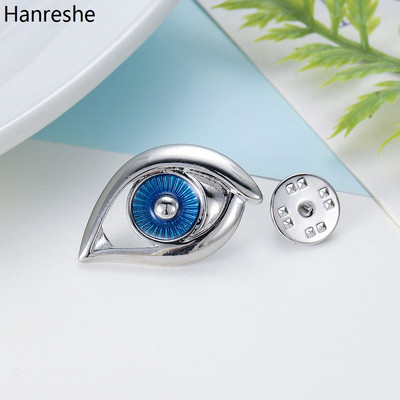 Hanreshe Eye model broșă email pin de culoare argintie aliaj de zinc metal rever accesorii medicale bijuterii cel mai bun cadou pentru medici asistentă