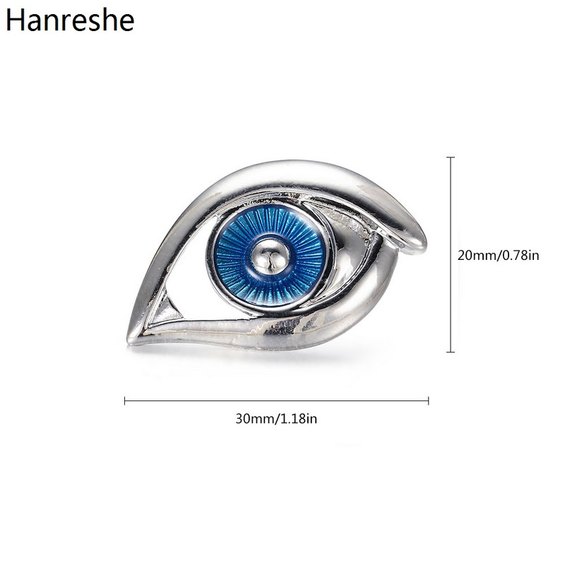 Hanreshe Eye model broșă email pin de culoare argintie aliaj de zinc metal rever accesorii medicale bijuterii cel mai bun cadou pentru medici asistentă