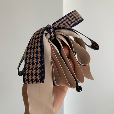 2022 Summer Girl Dulce Multi-strat Fundă Banana Agrafă de păr Barrette Retro Houndstooth Gheare de păr Elegantă Accesorii de păr pentru femei