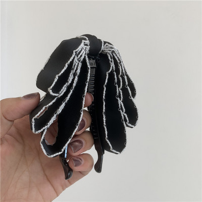 2022 Summer Girl Dulce Multi-strat Fundă Banana Agrafă de păr Barrette Retro Houndstooth Gheare de păr Elegantă Accesorii de păr pentru femei