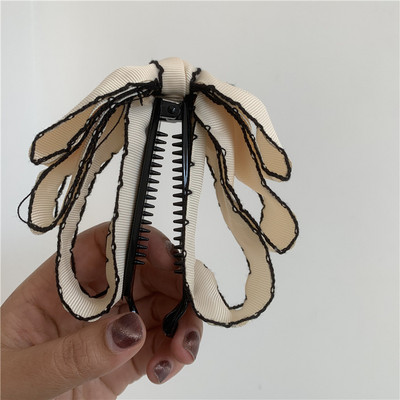 2022 Summer Girl Dulce Multi-strat Fundă Banana Agrafă de păr Barrette Retro Houndstooth Gheare de păr Elegantă Accesorii de păr pentru femei