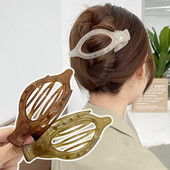 Agrafă pentru păr de dimensiuni mari pentru femei, de culoarea bomboanei, fără sudură, din plastic, gheare de rață, accesorii de păr pentru femei, ac de păr simplu