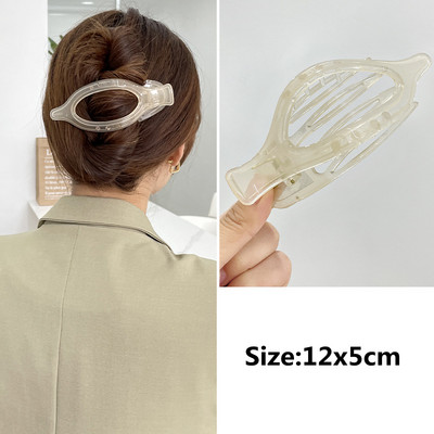 Agrafă pentru păr de dimensiuni mari pentru femei, de culoarea bomboanei, fără sudură, din plastic, gheare de rață, accesorii de păr pentru femei, ac de păr simplu