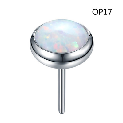 1 buc. Piercing pentru cercei din titan G23 fără fir Push in Cartilage Tragus Helix pentru cercei de opal pentru bijuterii Labret Stud Buze