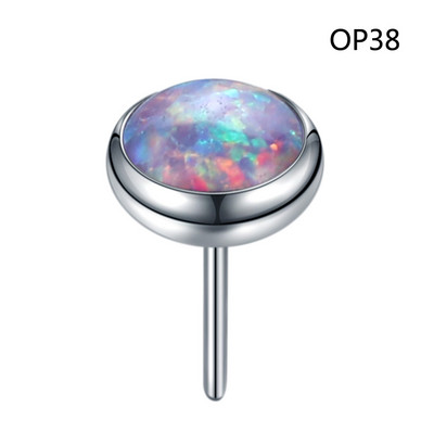 1 buc. Piercing pentru cercei din titan G23 fără fir Push in Cartilage Tragus Helix pentru cercei de opal pentru bijuterii Labret Stud Buze
