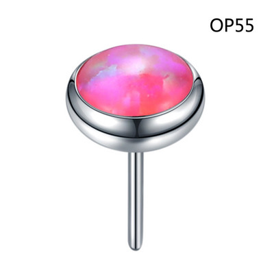 1 buc. Piercing pentru cercei din titan G23 fără fir Push in Cartilage Tragus Helix pentru cercei de opal pentru bijuterii Labret Stud Buze