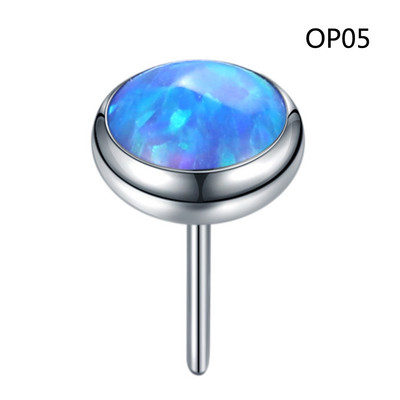 1 buc. Piercing pentru cercei din titan G23 fără fir Push in Cartilage Tragus Helix pentru cercei de opal pentru bijuterii Labret Stud Buze