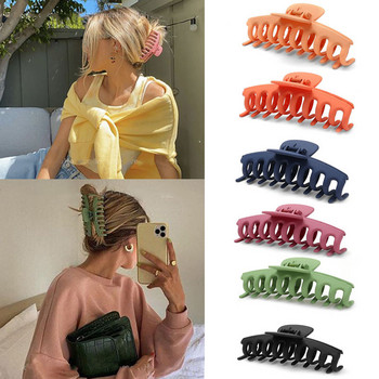 Hot Sale Μονόχρωμο Νύχι μαλλιών Μεγάλο Λεοπάρ Barrette Καβούρι Μαλλιά Νύχια Κλιπ μπάνιου Αλογοουρά Κλιπ μαλλιών για γυναίκες κορίτσια Αξεσουάρ μαλλιών