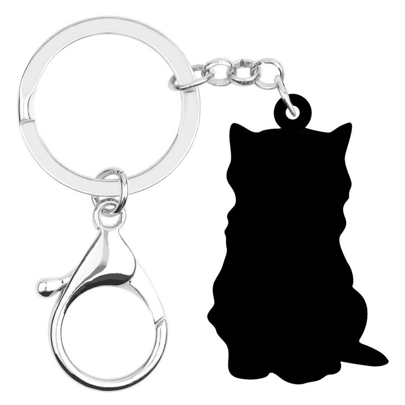 Bonsny Acrilic Ziua Îndrăgostiților Inimă Pisică Pisicuță Breloc Inele Brelocuri Animale Pentru Femei Fată Adolescent Geanta Portofel Auto Decoratiuni