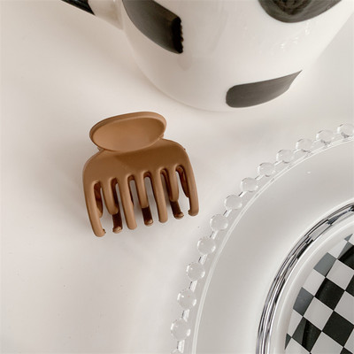 2022 m. Korėjos mažo dydžio vientisos spalvos arklio uodegos laikikliai susegta plaukų letenėlė mergaitei Barrette Crab plaukų segtukas galvos apdangalas, moteriškas plaukų aksesuaras