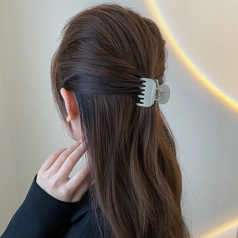 2022 m. Korėjos mažo dydžio vientisos spalvos arklio uodegos laikikliai susegta plaukų letenėlė mergaitei Barrette Crab plaukų segtukas galvos apdangalas, moteriškas plaukų aksesuaras