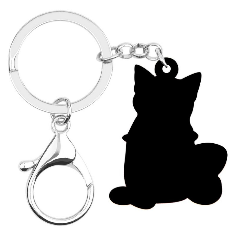 Bonsny acrilic ceașcă de cafea pisoi pisică breloc breloc unic modă animale animale de companie bijuterii pentru femei fete farmece o mulțime de decorare