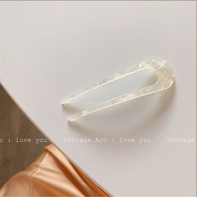 2021 m. retro spalvinga akrilo U formos geometrinė plaukų lazdelės Paprasta juodai balta tinklelis netaisyklingas lygus plaukų segtukas mergaitėms