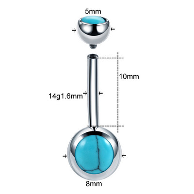 1PC G23 titan cristal bijuterie curbate barbell inele buric inele buric piercing Nombril Ombligo piercing bijuterii fermecătoare