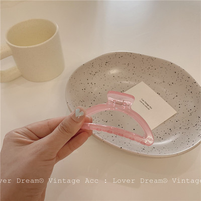 Korėjos Retro Pink serijos marginti plaukų letena netaisyklingi geometriniai tuščiaviduriai stačiakampiai sujungiami plaukų segtukai moterims, dovanos