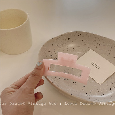 Korėjos Retro Pink serijos marginti plaukų letena netaisyklingi geometriniai tuščiaviduriai stačiakampiai sujungiami plaukų segtukai moterims, dovanos