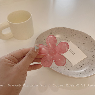 Korėjos Retro Pink serijos marginti plaukų letena netaisyklingi geometriniai tuščiaviduriai stačiakampiai sujungiami plaukų segtukai moterims, dovanos