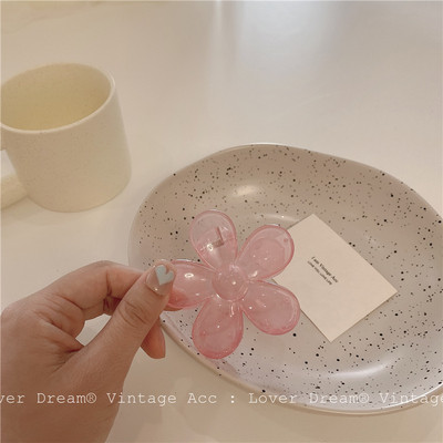 Korėjos Retro Pink serijos marginti plaukų letena netaisyklingi geometriniai tuščiaviduriai stačiakampiai sujungiami plaukų segtukai moterims, dovanos