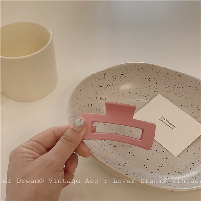 Korėjos Retro Pink serijos marginti plaukų letena netaisyklingi geometriniai tuščiaviduriai stačiakampiai sujungiami plaukų segtukai moterims, dovanos