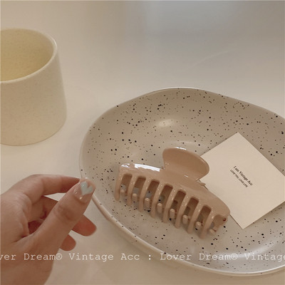 Korėjos Retro Pink serijos marginti plaukų letena netaisyklingi geometriniai tuščiaviduriai stačiakampiai sujungiami plaukų segtukai moterims, dovanos