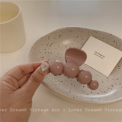 Korėjos Retro Pink serijos marginti plaukų letena netaisyklingi geometriniai tuščiaviduriai stačiakampiai sujungiami plaukų segtukai moterims, dovanos