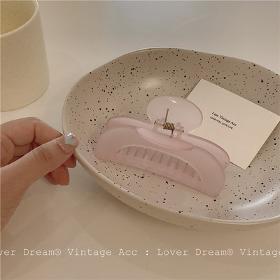 Korėjos Retro Pink serijos marginti plaukų letena netaisyklingi geometriniai tuščiaviduriai stačiakampiai sujungiami plaukų segtukai moterims, dovanos