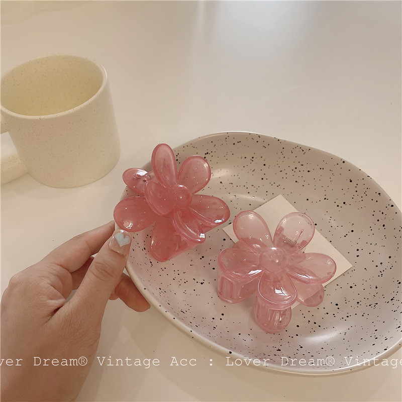 Korėjos Retro Pink serijos marginti plaukų letena netaisyklingi geometriniai tuščiaviduriai stačiakampiai sujungiami plaukų segtukai moterims, dovanos