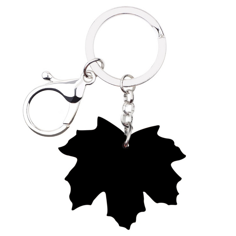 Bonsny Statement Acrilic Frunze de arțar Breloc Brelocuri Inele Bijuterii cu plante de toamnă Pentru Femei Fete Geantă Pandantiv mașină Poșetă Brelocuri