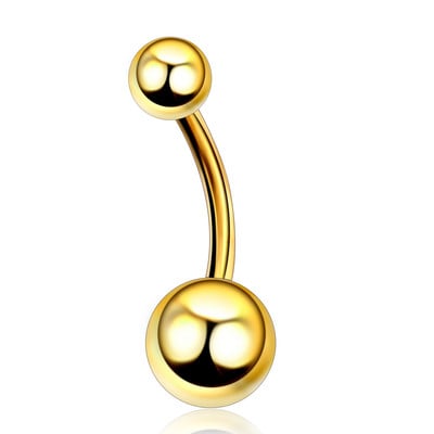 Reducere 1PC G23 titan curbat Barbell Piercing pentru buric Inele pentru buric Piercing pentru corp Nombril Ombligo Bijuterii 14g